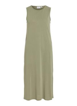 Robe midi verte Vila Vimodala pour femme