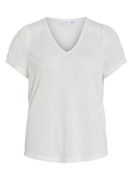 T-shirt Vila Viamer avec dentelle blanche pour femme