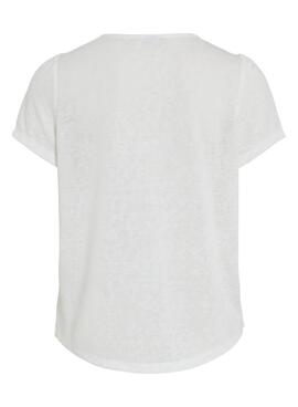 T-shirt Vila Viamer avec dentelle blanche pour femme