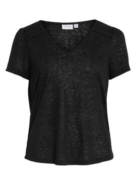 Débardeur Vila Viamer avec dentelle noire pour femme.