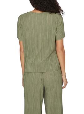 T-shirt Vila Viplisa vert pour femme.