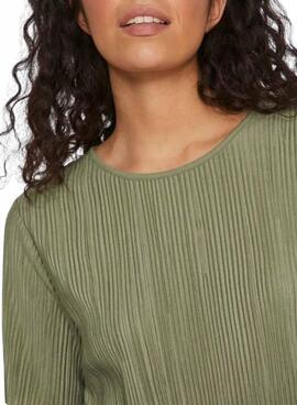 T-shirt Vila Viplisa vert pour femme.