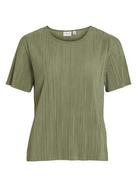 T-shirt Vila Viplisa vert pour femme.