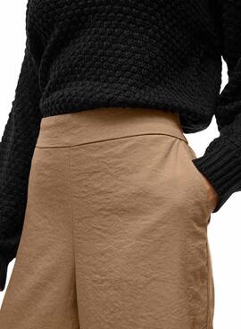 Pantalon Vila Vilinea 7/8 beige pour femme.