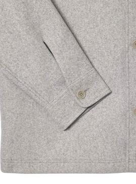 Chemise Lacoste en flanelle grise pour homme.