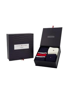 Pack de 3 pares de calcetines Tommy Hilfiger Giftboxed Classic multicolor para hombre