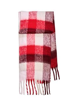 Écharpe à carreaux rouges pour femme de Pieces Bea.