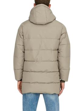 Veste matelassée Only and Sons Carl beige pour homme