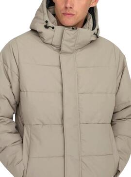 Veste matelassée Only and Sons Carl beige pour homme