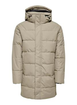Veste matelassée Only and Sons Carl beige pour homme
