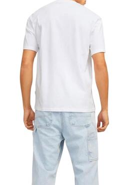 T-shirt Jack and Jones Portland blanc pour homme
