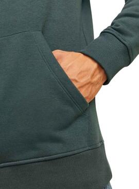 Sweatshirt Jack and Jones Portland verte à capuche pour homme