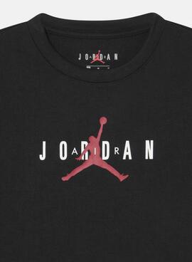 T-shirt Jordan Jumpman noir pour fille et garçon