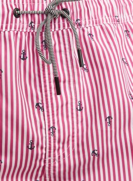 Maillot de bain Jack and Jones Fiji rouge pour homme