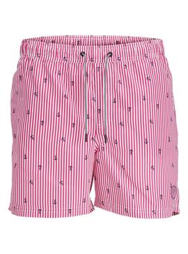 Maillot de bain Jack and Jones Fiji rouge pour homme