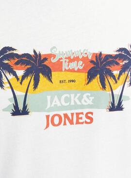 T-shirt Jack and Jones Summer blanc pour homme