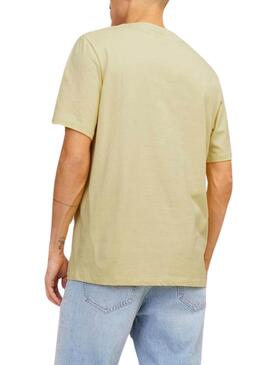 T-shirt Jack and Jones Summer jaune pour homme.