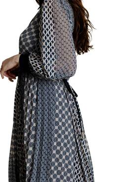 Robe Naf Naf Geo bleue pour femme