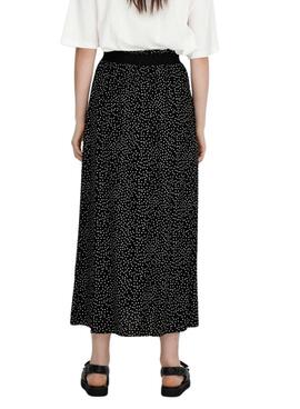 Jupe Only Venidig à pois noirs pour femme