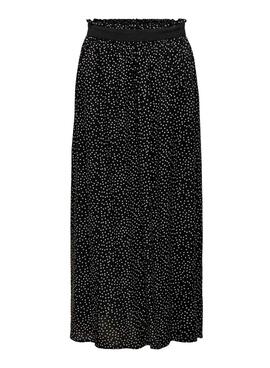 Jupe Only Venidig à pois noirs pour femme