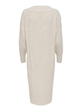 Robe midi Only New Tessa beige pour femme