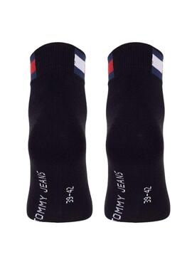 Ensemble de 2 chaussettes Tommy Jeans TH UNI noires pour hommes et femmes