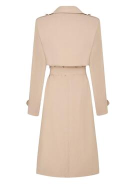 Trench Naf Naf Sara beige pour femme