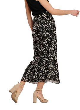 Jupe Naf Naf imprimé noir irrégulier pour femme