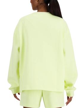 Sweat à capuche New Balance Hyper Density Jaune pour Femme