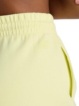 Short New Balance Density Jaune pour Femme