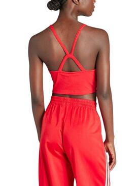 Haut Adidas Stripe Rouge pour Femme