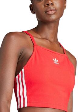 Haut Adidas Stripe Rouge pour Femme