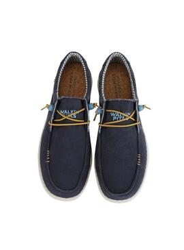 Chaussures Walkin Pitas Wallabi Windover marine pour homme.