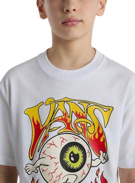 T-shirt Vans Eyeballie Blanc Pour Enfant