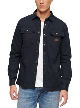 Chemise surchemise Superdry Workwear Marine pour homme