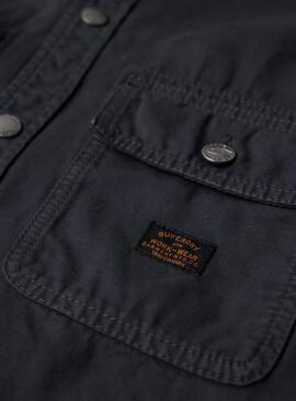 Chemise surchemise Superdry Workwear Marine pour homme