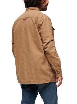 Chemise de travail Superdry Workwear Marron Pour Homme