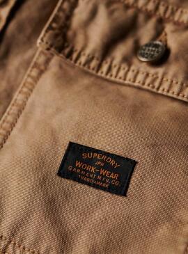 Chemise de travail Superdry Workwear Marron Pour Homme