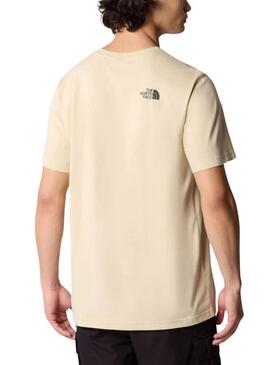 Maillot The North Face simple beige pour homme.