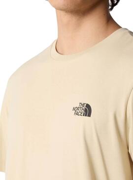 Maillot The North Face simple beige pour homme.