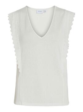 T-shirt Vila Vimosa beige pour femme