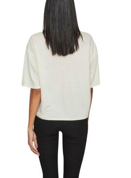 Chemise Vila Vicarmena beige pour femme