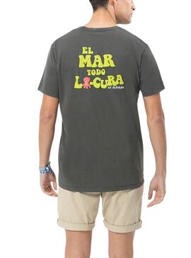 T-shirt  El Pulpo Relief Gris Pour Homme