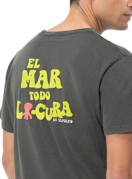 T-shirt  El Pulpo Relief Gris Pour Homme