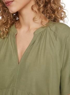 Robe Vila Viprisilla verte pour femme