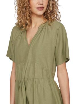 Robe Vila Viprisilla verte pour femme