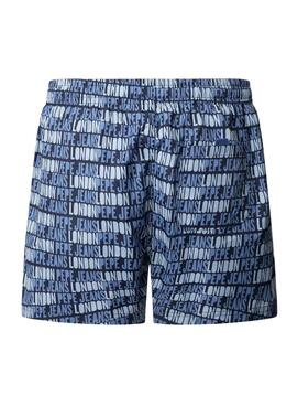 Maillot de bain Pepe Jeans Logo allover bleu pour garçon