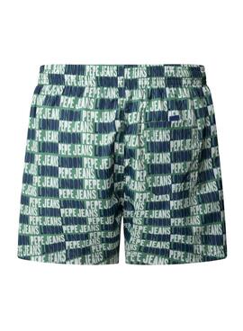 Maillot de bain Pepe Jeans Logo Allover vert pour garçon