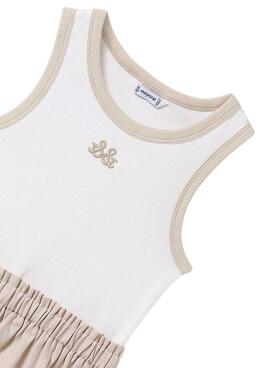 Robe Mayoral cargo beige combiné pour fille