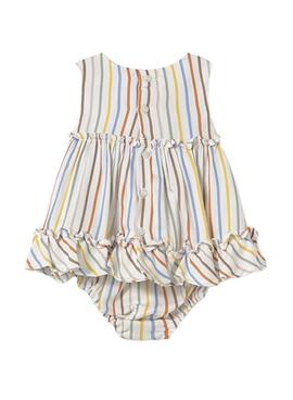 Robe Mayoral à rayures plates pour bébé